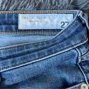 Rag & Bone Dre Low-Rise Slim Boyfriend Jeans Straight Leg Ankle Cropped 27x26